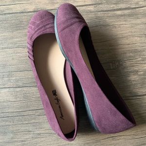 Purple Suede Flats